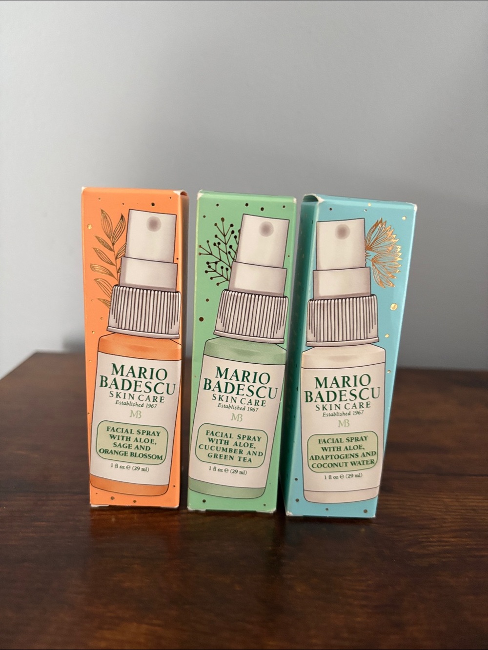 Mario Badescu Facial Spray Set — Orange, Green, Teal